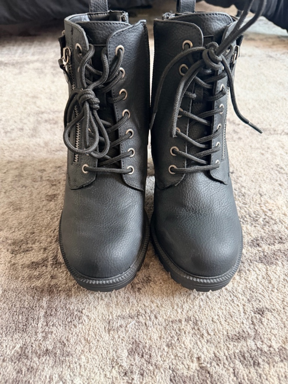 NWOT- TORRID Women’s Black Lace-Up Ankle Boots SIZE 9